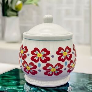 The Pioneer Woman Flea Market Flower Dot Pattern Ceramic SUGAR BOWL ONLY w/ Lid
